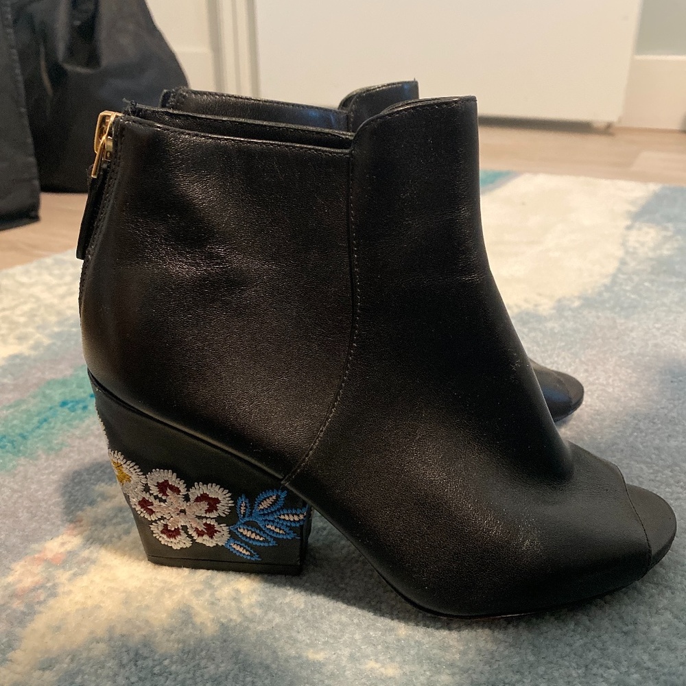 Black Tory Burch booties